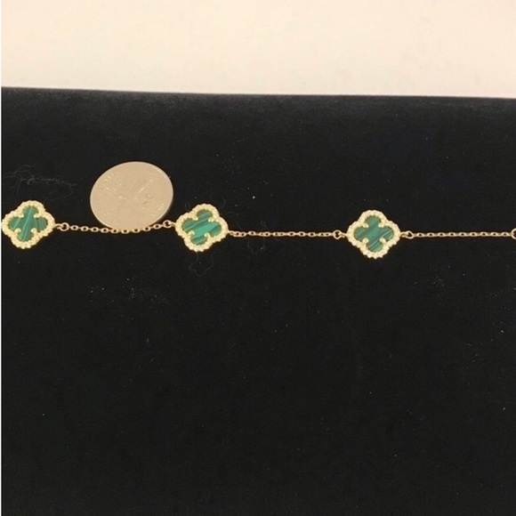 Malachite Clover Bracelet - Picture 9 of 13